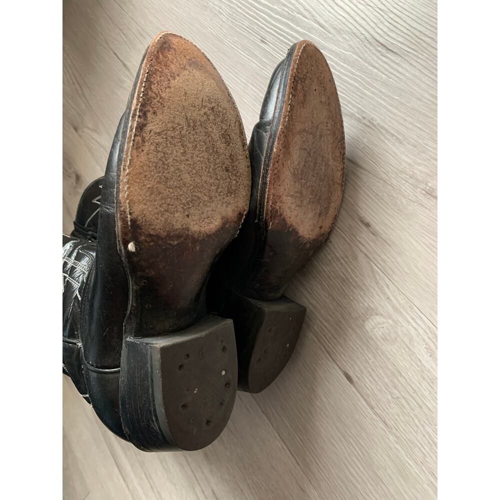Vintage Leather Cowboy Boots Size 7.5E - Picture 5 of 5